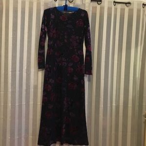 Velvet full length dress